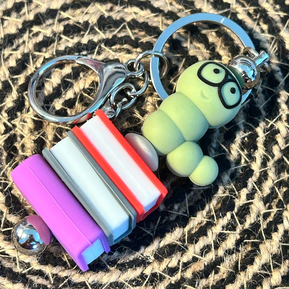 Book Worm 🐛 Keychain